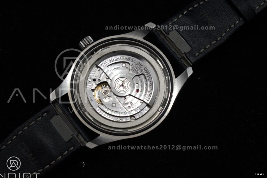 Edition A32111 1:1 Blue Mark Dial Pilot IW328203 on Leather ZF XX Best Dark Strap Blue 1203